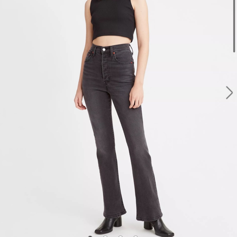 Levi's Ribcage Bootcut High-Rise Jeans Black